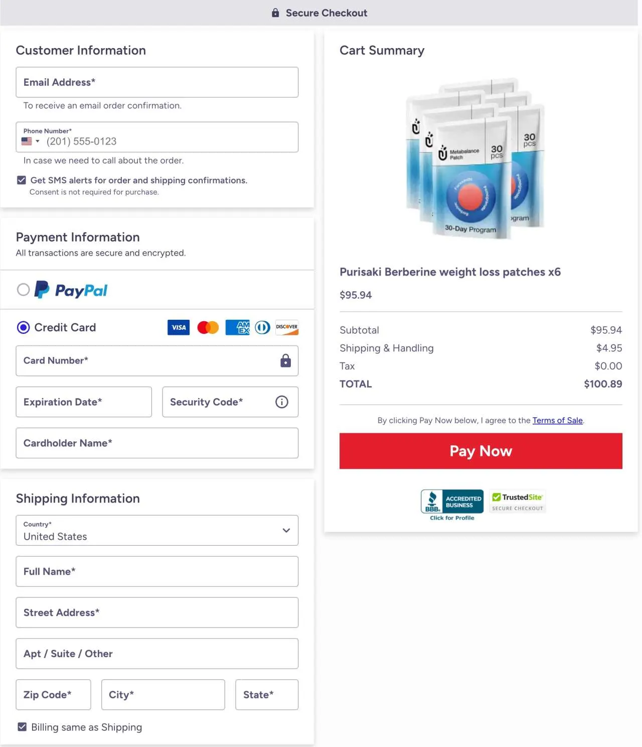 Purisaki Official Secure Order Page &mdash; USA